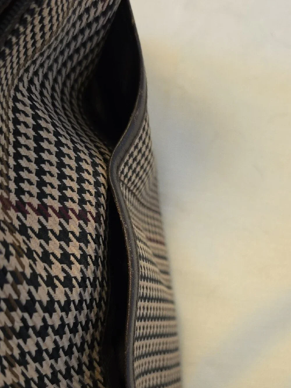 Classic Vintage Ralph Lauren Houndstooth Satchel in Brown and Tan